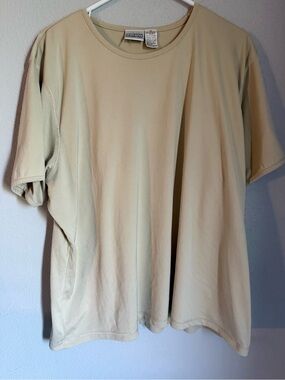villager Short Sleeve Blouse in Light Beige